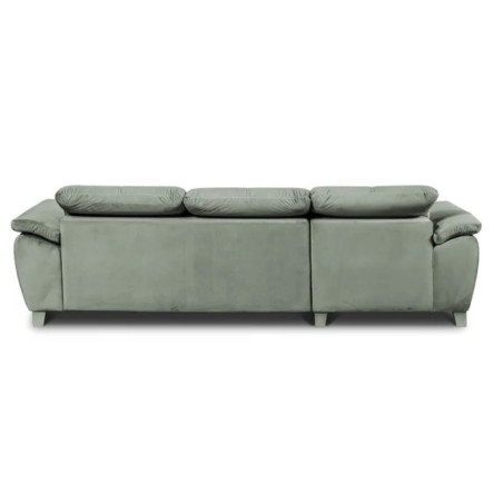 Coltar Extensibil Cu Insula Stanga Sevilia Lux, Lada Depozitare, 5 Locuri, Tetiere Reglabile, Verde Menta 272 Cm-01
