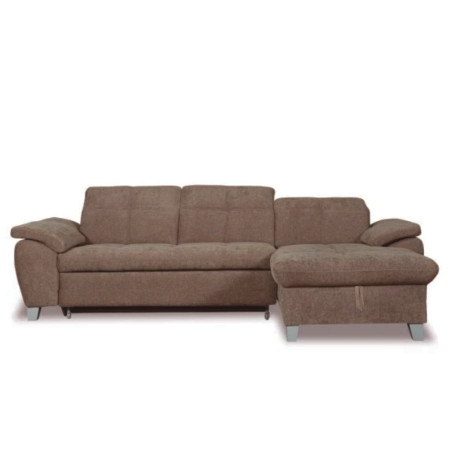 Coltar Extensibil Cu Insula Dreapta Sevilia Lux, Lada Depozitare, 5 Locuri, Tetiere Reglabile, Seal 20, Maro, 272 Cm-01