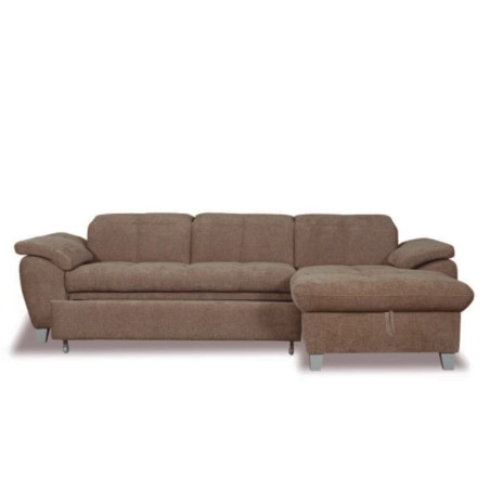 Coltar Extensibil Cu Insula Dreapta Sevilia Lux, Lada Depozitare, 5 Locuri, Tetiere Reglabile, Seal 20, Maro, 272 Cm-01