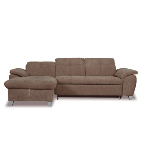 Coltar Extensibil Cu Insula Stanga Sevilia Lux, Lada Depozitare, 5 Locuri, Tetiere Reglabile, Seal 20, Maro, 272 Cm-01