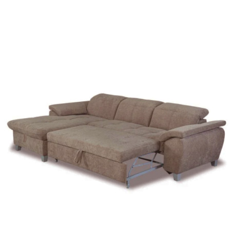Coltar Extensibil Cu Insula Stanga Sevilia Lux, Lada Depozitare, 5 Locuri, Tetiere Reglabile, Seal 20, Maro, 272 Cm-01