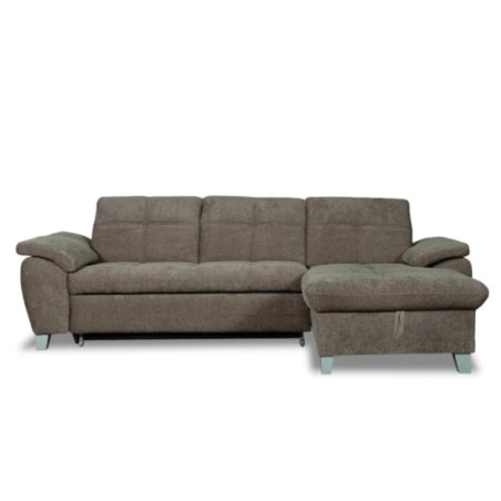 Coltar Extensibil Cu Insula Dreapta Sevilia Lux, Lada Depozitare, 5 Locuri, Tetiere Reglabile, Storm 18, Maro Mocca, 272 Cm-01