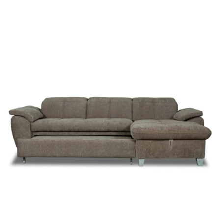 Coltar Extensibil Cu Insula Dreapta Sevilia Lux, Lada Depozitare, 5 Locuri, Tetiere Reglabile, Storm 18, Maro Mocca, 272 Cm-01