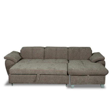 Coltar Extensibil Cu Insula Dreapta Sevilia Lux, Lada Depozitare, 5 Locuri, Tetiere Reglabile, Storm 18, Maro Mocca, 272 Cm-01