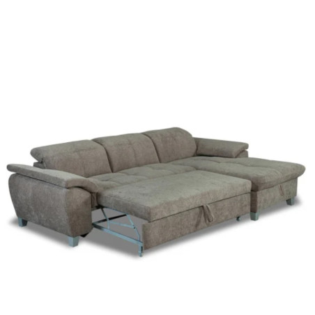 Coltar Extensibil Cu Insula Dreapta Sevilia Lux, Lada Depozitare, 5 Locuri, Tetiere Reglabile, Storm 18, Maro Mocca, 272 Cm-01