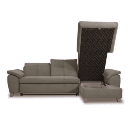 Coltar Extensibil Cu Insula Dreapta Sevilia Lux, Lada Depozitare, 5 Locuri, Tetiere Reglabile, Storm 18, Maro Mocca, 272 Cm-01