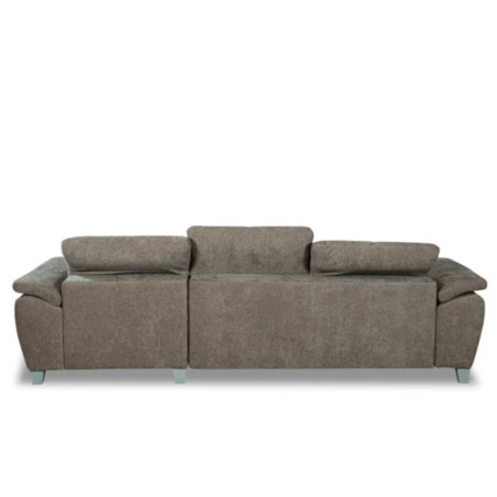 Coltar Extensibil Cu Insula Stanga Sevilia Lux, Lada Depozitare, 5 Locuri, Tetiere Reglabile, Maro Mocca 272 Cm-01