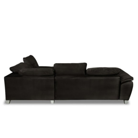 Coltar Extensibil Cu Otoman Mic Dreapta Sevilia Lux, Lada Depozitare, 5 Locuri, Tetiere Reglabile, Monolith 95, Negru, 280 Cm-01