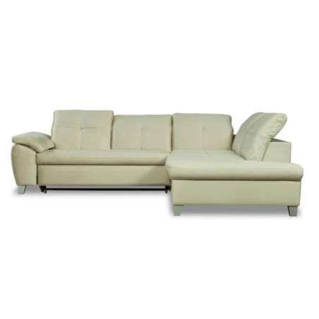 Coltar Extensibil Cu Otoman Mic Dreapta Sevilia Lux, Lada Depozitare, 5 Locuri, Tetiere Reglabile, Crem, 280 Cm-01
