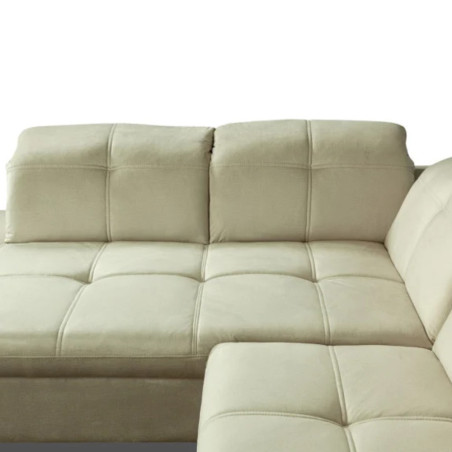 Coltar Extensibil Cu Otoman Mic Dreapta Sevilia Lux, Lada Depozitare, 5 Locuri, Tetiere Reglabile, Crem, 280 Cm-01