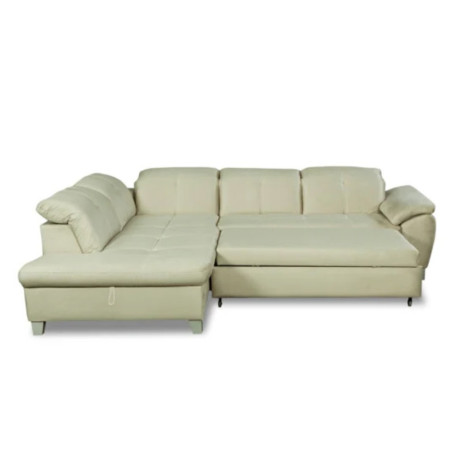 Coltar Extensibil Cu Otoman Mic Stanga Sevilia Lux, Lada Depozitare, 5 Locuri, Tetiere Reglabile, Crem, 280 Cm-01