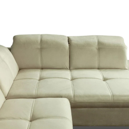 Coltar Extensibil Cu Otoman Mic Stanga Sevilia Lux, Lada Depozitare, 5 Locuri, Tetiere Reglabile, Crem, 280 Cm-01