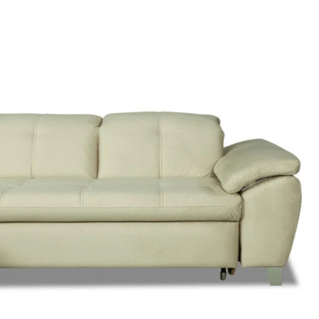 Coltar Extensibil Cu Otoman Mic Stanga Sevilia Lux, Lada Depozitare, 5 Locuri, Tetiere Reglabile, Crem, 280 Cm-01
