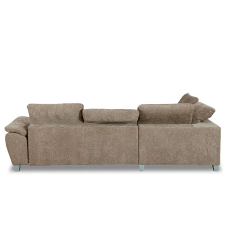 Coltar Extensibil Cu Otoman Mic Stanga Sevilia Lux, Lada Depozitare, 5 Locuri, Tetiere Reglabile, Maro Deschis, 280 Cm-01
