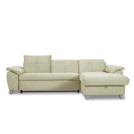 Coltar Extensibil Cu Insula Dreapta Sevilia Lux, Lada Depozitare, 5 Locuri, Tetiere Reglabile, Crem, 272 Cm-01