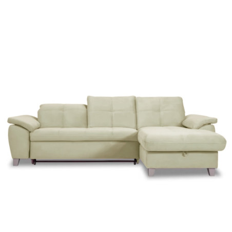 Coltar Extensibil Cu Insula Dreapta Sevilia Lux, Lada Depozitare, 5 Locuri, Tetiere Reglabile, Crem, 272 Cm-01