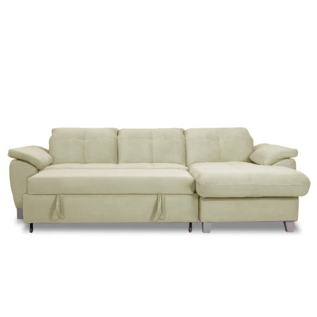 Coltar Extensibil Cu Insula Dreapta Sevilia Lux, Lada Depozitare, 5 Locuri, Tetiere Reglabile, Crem, 272 Cm-01