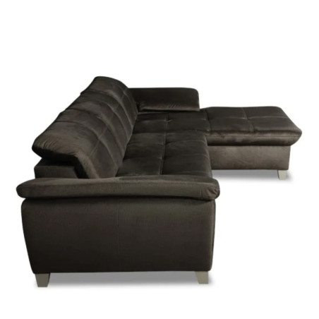 Coltar Extensibil Cu Insula Dreapta Sevilia Lux, Lada Depozitare, 5 Locuri, Tetiere Reglabile, Negru 272 Cm-01
