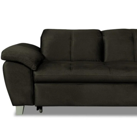 Coltar Extensibil Cu Insula Dreapta Sevilia Lux, Lada Depozitare, 5 Locuri, Tetiere Reglabile, Negru 272 Cm-01