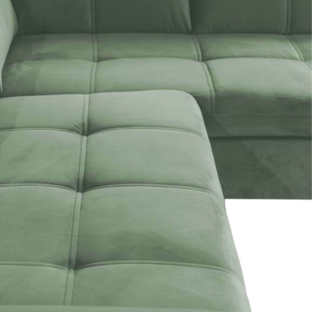 Coltar Extensibil Cu Otoman Mic Dreapta Sevilia Lux, Lada Depozitare, 5 Locuri, Tetiere Reglabile, Verde Menta, 280 Cm-01