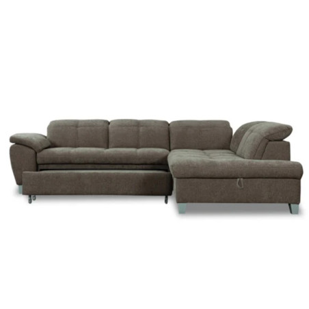 Coltar Extensibil Cu Otoman Mic Dreapta Sevilia Lux, Lada Depozitare, 5 Locuri, Tetiere Reglabile, Maro Mocca, 280 Cm-01
