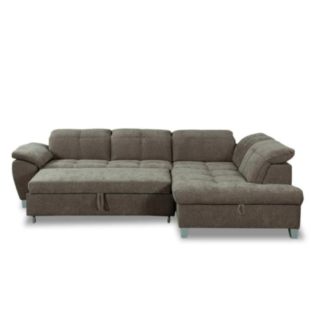 Coltar Extensibil Cu Otoman Mic Dreapta Sevilia Lux, Lada Depozitare, 5 Locuri, Tetiere Reglabile, Maro Mocca, 280 Cm-01
