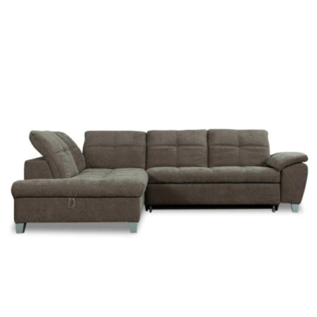 Coltar Extensibil Cu Otoman Mic Stanga Sevilia Lux, Lada Depozitare, 5 Locuri, Tetiere Reglabile, Maro Moca, 280 Cm-01