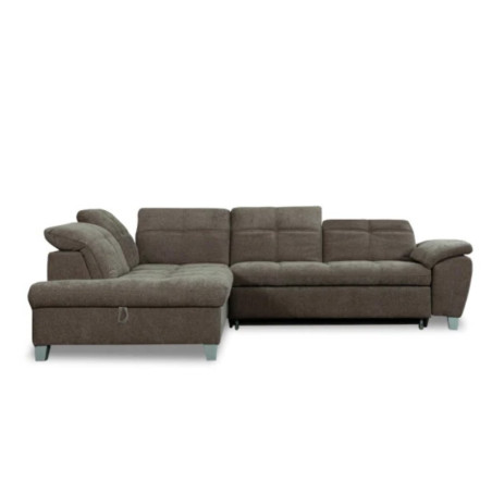 Coltar Extensibil Cu Otoman Mic Stanga Sevilia Lux, Lada Depozitare, 5 Locuri, Tetiere Reglabile, Maro Moca, 280 Cm-01