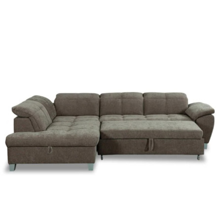 Coltar Extensibil Cu Otoman Mic Stanga Sevilia Lux, Lada Depozitare, 5 Locuri, Tetiere Reglabile, Maro Moca, 280 Cm-01