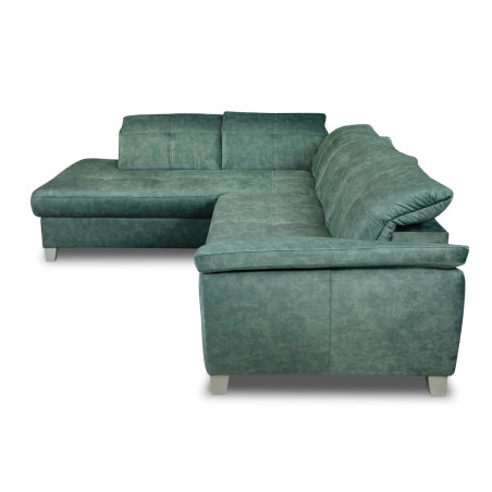 Coltar Extensibil Cu Otoman Mic Stanga Sevilia Lux, Lada Depozitare, 5 Locuri, Tetiere Reglabile, Verde Petrol, 280 Cm-01