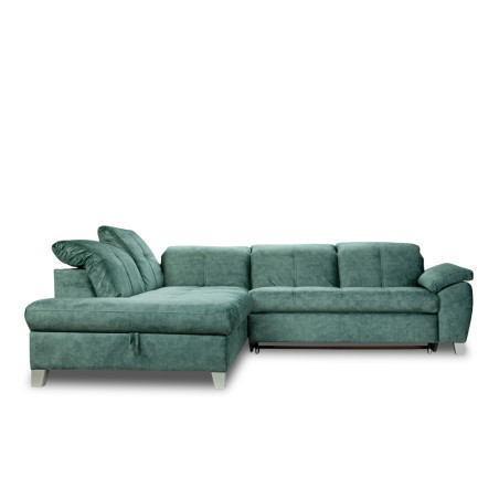 Coltar Extensibil Cu Otoman Mic Stanga Sevilia Lux, Lada Depozitare, 5 Locuri, Tetiere Reglabile, Verde Petrol, 280 Cm-01