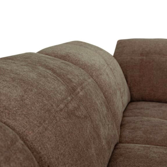 Coltar Extensibil Cu Otoman Mic Dreapta Sevilia Lux, 5 Locuri, Tetiere Reglabile, Maro, 280 Cm