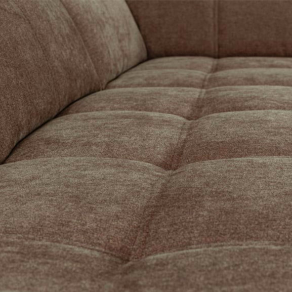 Coltar Extensibil Cu Otoman Mic Stanga Sevilia Lux, 5 Locuri, Tetiere Reglabile, Maro, 280 Cm