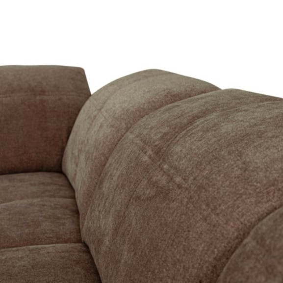 Coltar Extensibil Cu Otoman Mic Stanga Sevilia Lux, 5 Locuri, Tetiere Reglabile, Maro, 280 Cm
