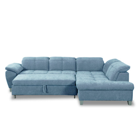 Coltar Extensibil Cu Otoman Mic Dreapta Sevilia Lux, 5 Locuri, Tetiere Reglabile, Albastru, 280 Cm-01