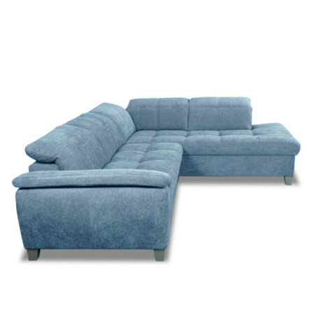 Coltar Extensibil Cu Otoman Mic Dreapta Sevilia Lux, 5 Locuri, Tetiere Reglabile, Albastru, 280 Cm-01