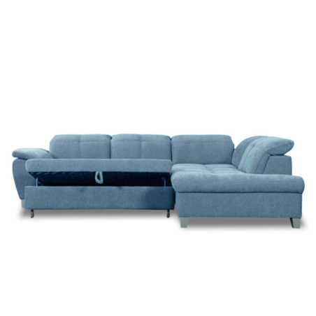 Coltar Extensibil Cu Otoman Mic Dreapta Sevilia Lux, 5 Locuri, Tetiere Reglabile, Albastru, 280 Cm-01