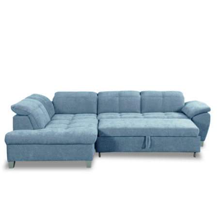 Coltar Extensibil Cu Otoman Mic Stanga Sevilia Lux, 5 Locuri, Tetiere Reglabile, Albastru, 280 Cm-01