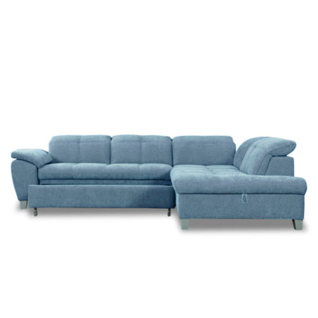 Coltar Extensibil Cu Otoman Mic Dreapta Sevilia Lux, Lada Depozitare, 5 Locuri, Tetiere Reglabile, Albastru, 280 Cm-01