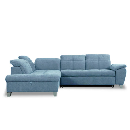 Coltar Extensibil Cu Otoman Mic Stanga Sevilia Lux, Lada Depozitare, 5 Locuri, Tetiere Reglabile, Albastru, 280 Cm-01