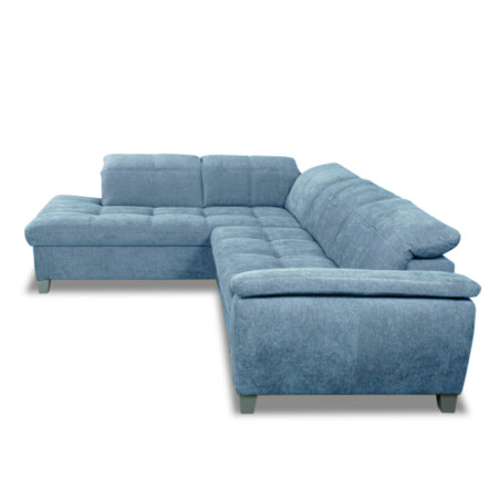 Coltar Extensibil Cu Otoman Mic Stanga Sevilia Lux, Lada Depozitare, 5 Locuri, Tetiere Reglabile, Albastru, 280 Cm-01