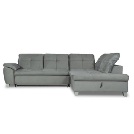 Coltar Extensibil Cu Otoman Mic Dreapta Sevilia Lux, Lada Depozitare, 5 Locuri, Tetiere Reglabile, Gri, 280 Cm-01