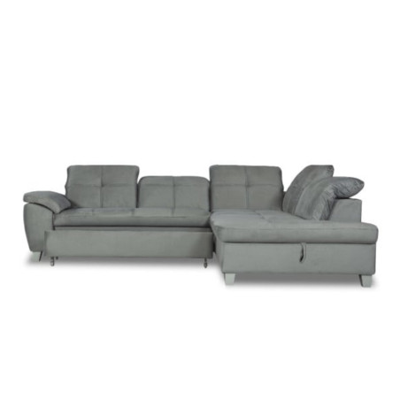 Coltar Extensibil Cu Otoman Mic Dreapta Sevilia Lux, Lada Depozitare, 5 Locuri, Tetiere Reglabile, Gri, 280 Cm-01