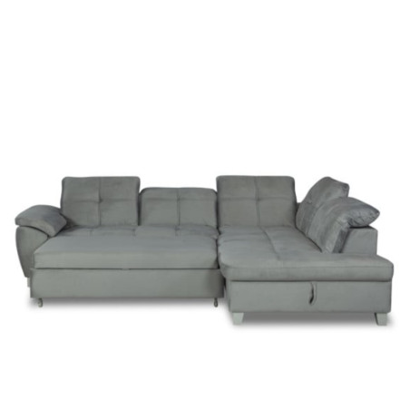 Coltar Extensibil Cu Otoman Mic Dreapta Sevilia Lux, Lada Depozitare, 5 Locuri, Tetiere Reglabile, Gri, 280 Cm-01