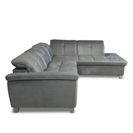 Coltar Extensibil Cu Otoman Mic Dreapta Sevilia Lux, Lada Depozitare, 5 Locuri, Tetiere Reglabile, Gri, 280 Cm-01