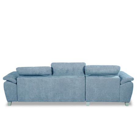 Coltar Extensibil Cu Insula Stanga Sevilia Lux, 5 Locuri, Tetiere Reglabile, Albastru, 272 Cm-01