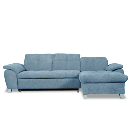 Coltar Extensibil Cu Insula Dreapta Sevilia Lux, 5 Locuri, Tetiere Reglabile, Albastru, 272 Cm-01