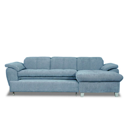 Coltar Extensibil Cu Insula Dreapta Sevilia Lux, 5 Locuri, Tetiere Reglabile, Albastru, 272 Cm-01