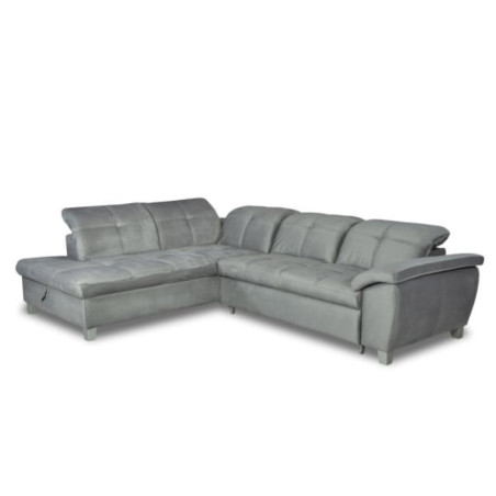 Coltar Extensibil Cu Otoman Mic Stanga Sevilia Lux, Lada Depozitare, 5 Locuri, Tetiere Reglabile, Gri, 280 Cm-01