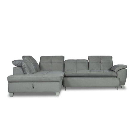 Coltar Extensibil Cu Otoman Mic Stanga Sevilia Lux, Lada Depozitare, 5 Locuri, Tetiere Reglabile, Gri, 280 Cm-01
